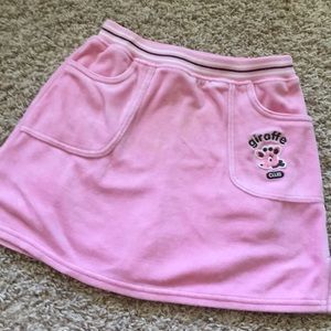 Pink skirt Giraffe club embroidered sz 7